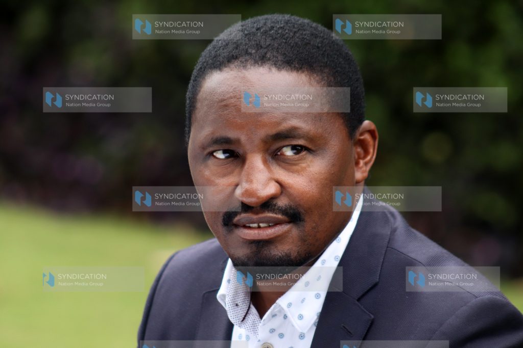 Mwangi Kiunjuri of The Service Party (TSP) addressing the media