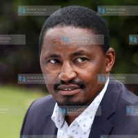 Mwangi Kiunjuri of The Service Party (TSP) addressing the media