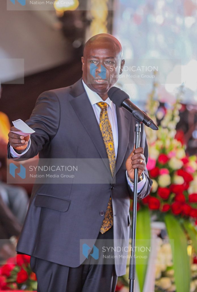 Deputy President Rigathi Gachagua address mourners