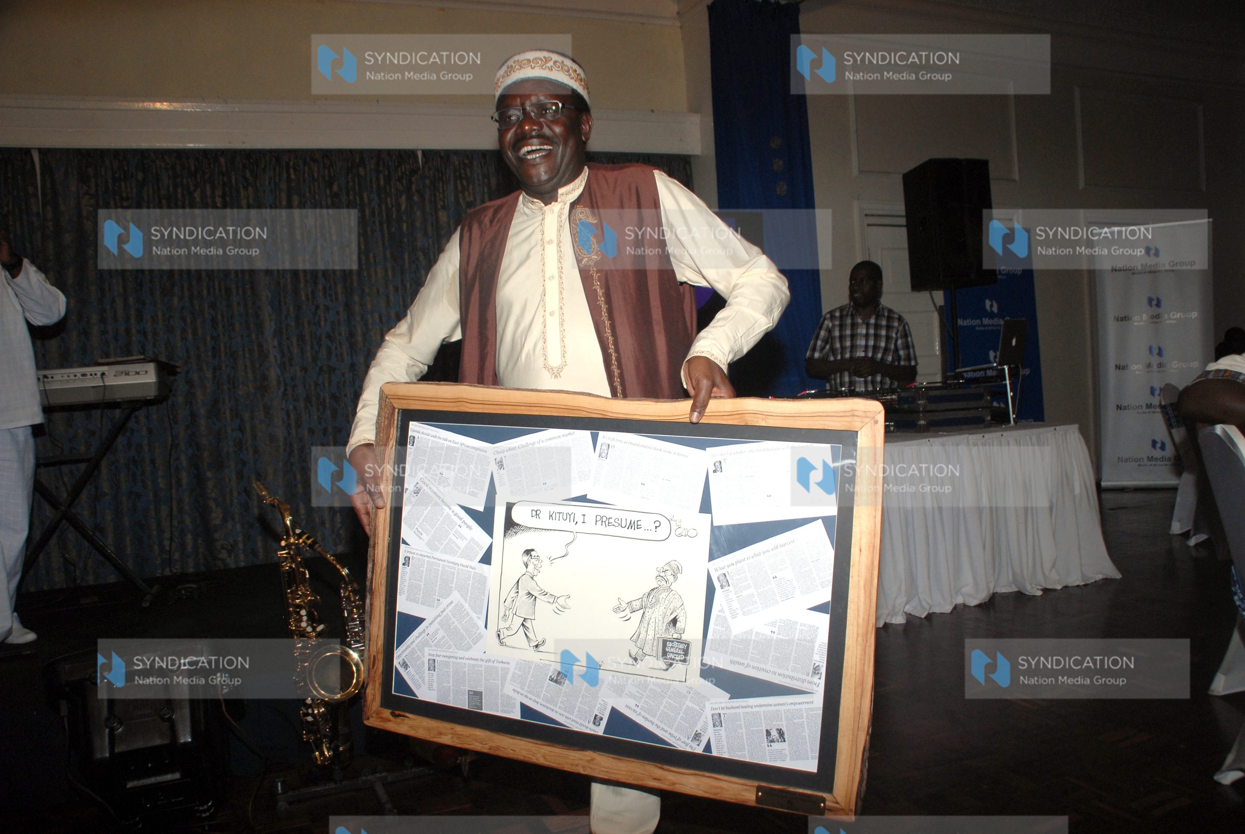 Former trade minister Dr. Mukhisa Kituyi during a cocktail party