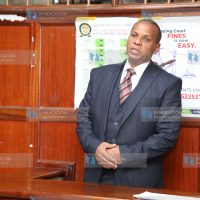 Tana River Senator Danson Buya Mungatana at Milimani law courts
