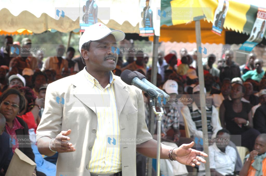 Vice-President Kalonzo Musyoka addresses a rally