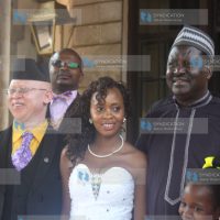 Former Prime Minister Raila Odinga with MP Isaac Mwaura and his wife Mukami Mwaura
