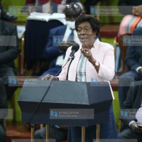 Kitui Governor Charity Ngilu addresses guests and delegates