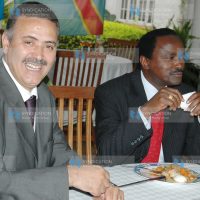 Vice president Kalonzo Musyoka together with the Algerian ambassador Ali Benzerga