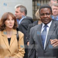 Kenya National Assembly Speaker Kenneth Marende leads Czech Republic Ambassador Margarita Fuchsova