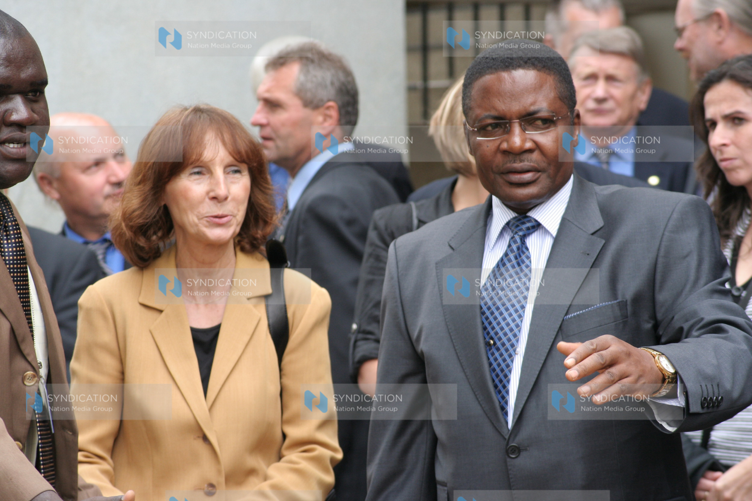 Kenya National Assembly Speaker Kenneth Marende leads Czech Republic Ambassador Margarita Fuchsova