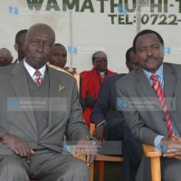 The former president of Kenya his excellency Daniel Arap Moi together with the vice president Kalonzo Musyoka
