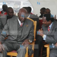 The former president of Kenya his excellency Daniel Arap Moi together with the vice president Kalonzo Musyoka