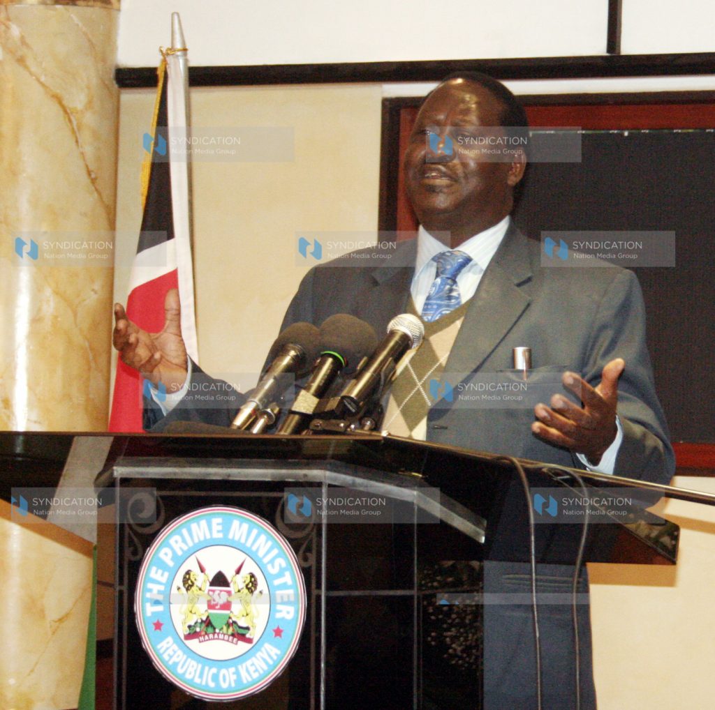 Prime Minister Raila Odinga addresses Senior Government officials, Dignitaries and business community