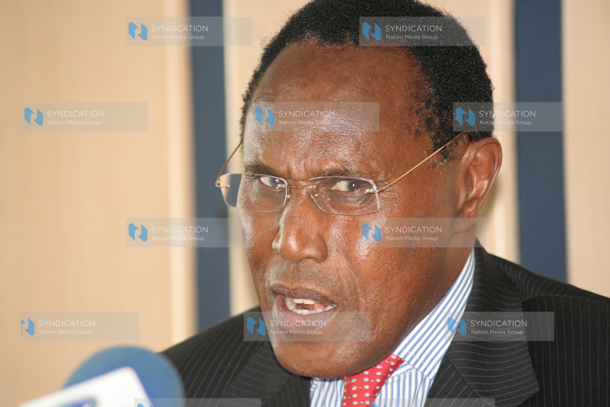 Internal security minister Prof George Saitoti
