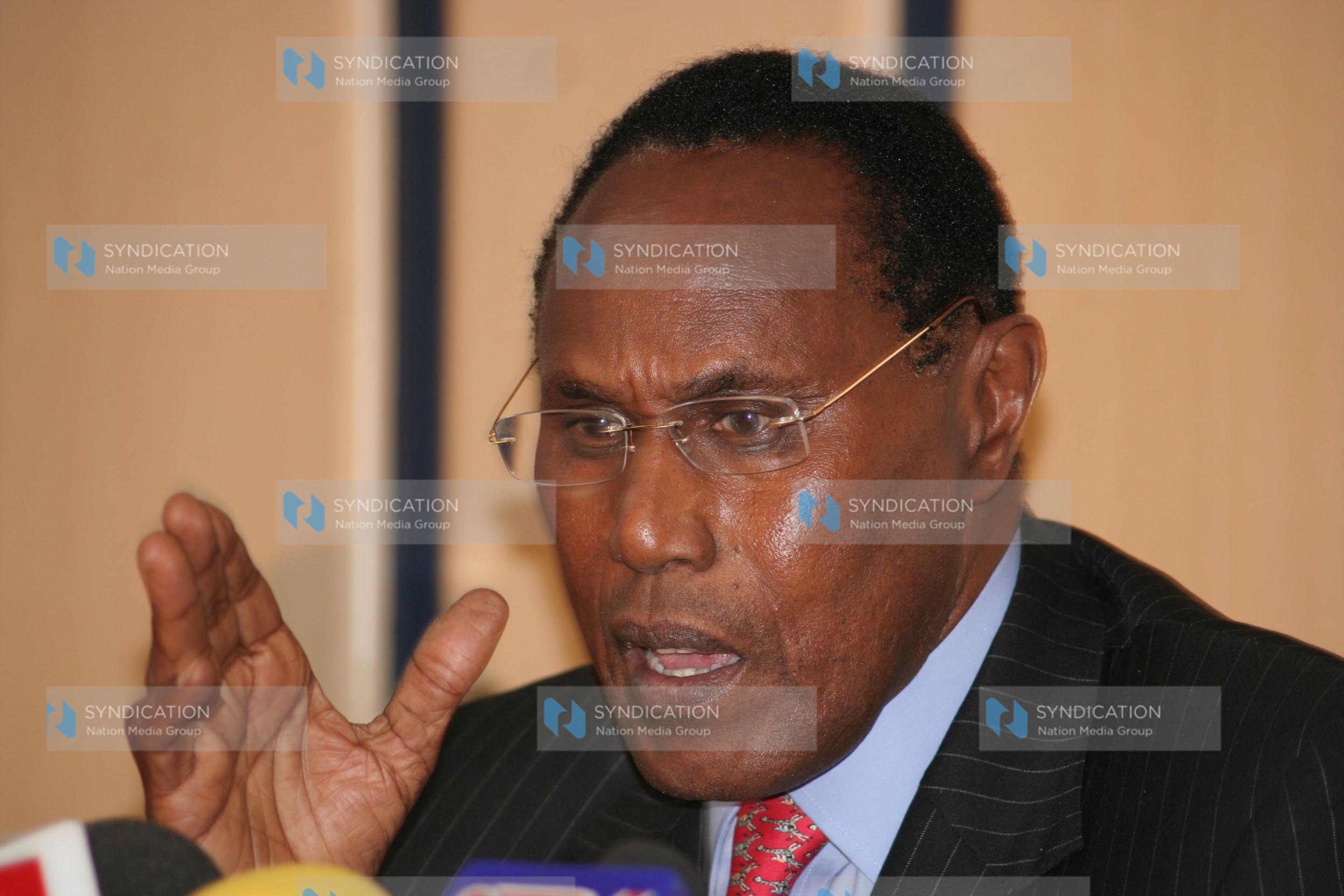 Internal security minister Prof George Saitoti