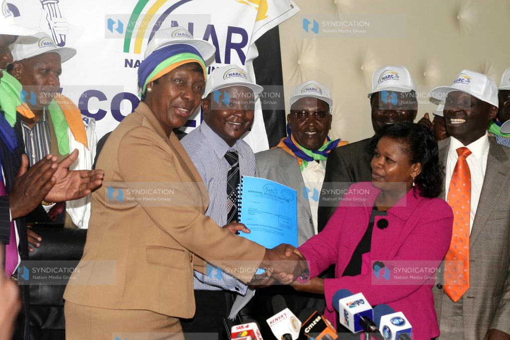 The minister for water Charity Ngilu and the NARC coalition