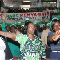 Narc Kenya Party leader Martha Karua with delegates