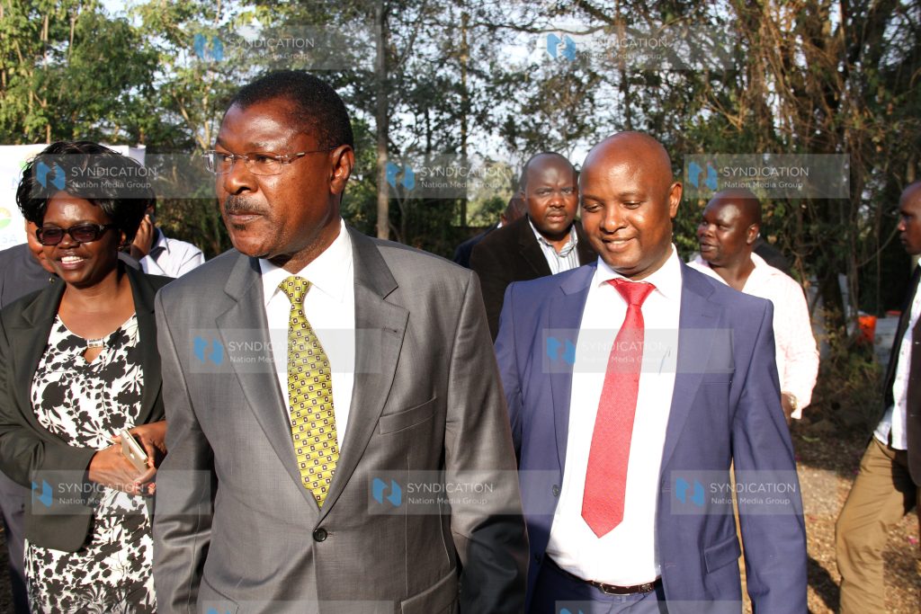 NASA Principal Moses Wetangula, accompanied by Vihiga Woman Representative Beatrice Adagala