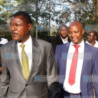 NASA Principal Moses Wetangula, accompanied by Vihiga Woman Representative Beatrice Adagala