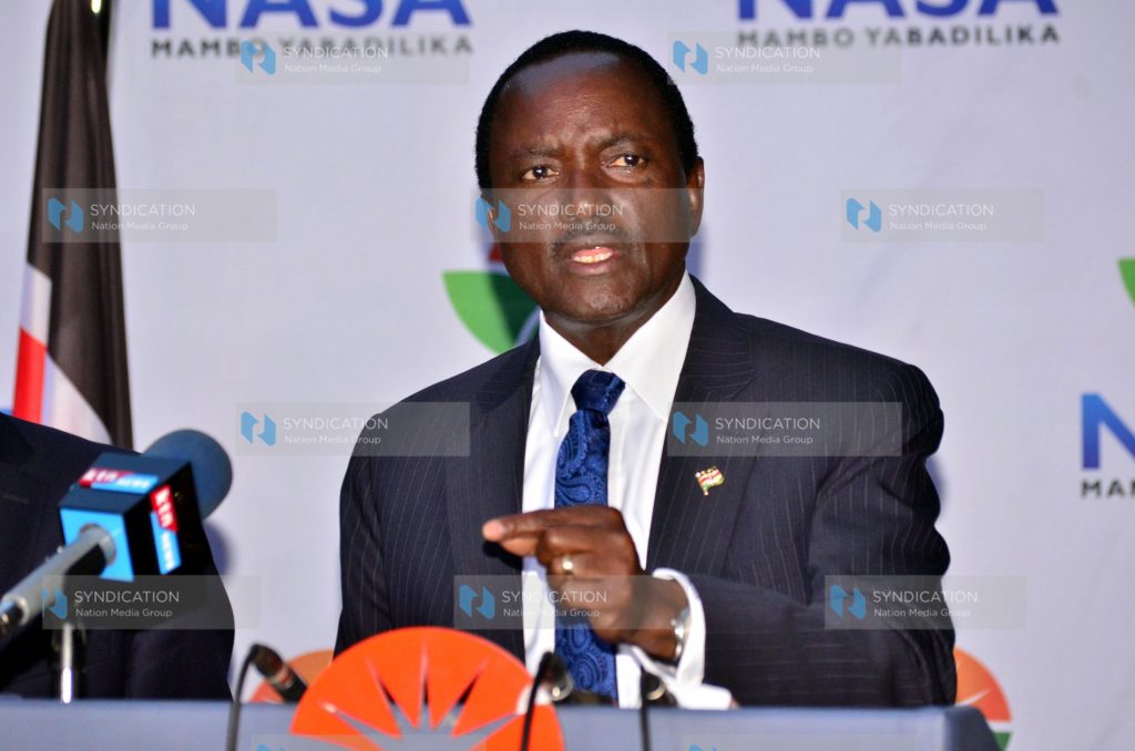 National Super Alliance (NASA) Co-Principal Kalonzo Musyoka