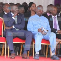 Nairobi Senator Johnstone Sakaja and the former vice president Moody Awor