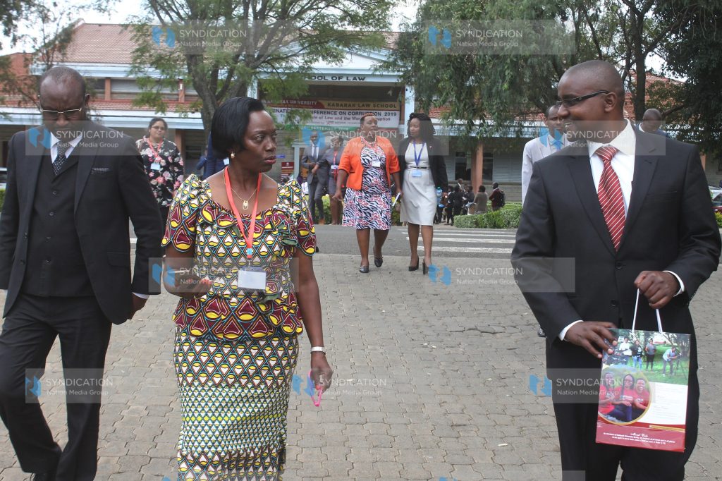 Narc Kenya Party leader Martha Karua during the International Conference on Corruption, 2019