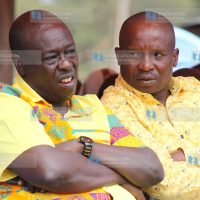 Mathira MP Rigathi Gachagua confers with Tharaka Nithi Senator Kithure Kindiki