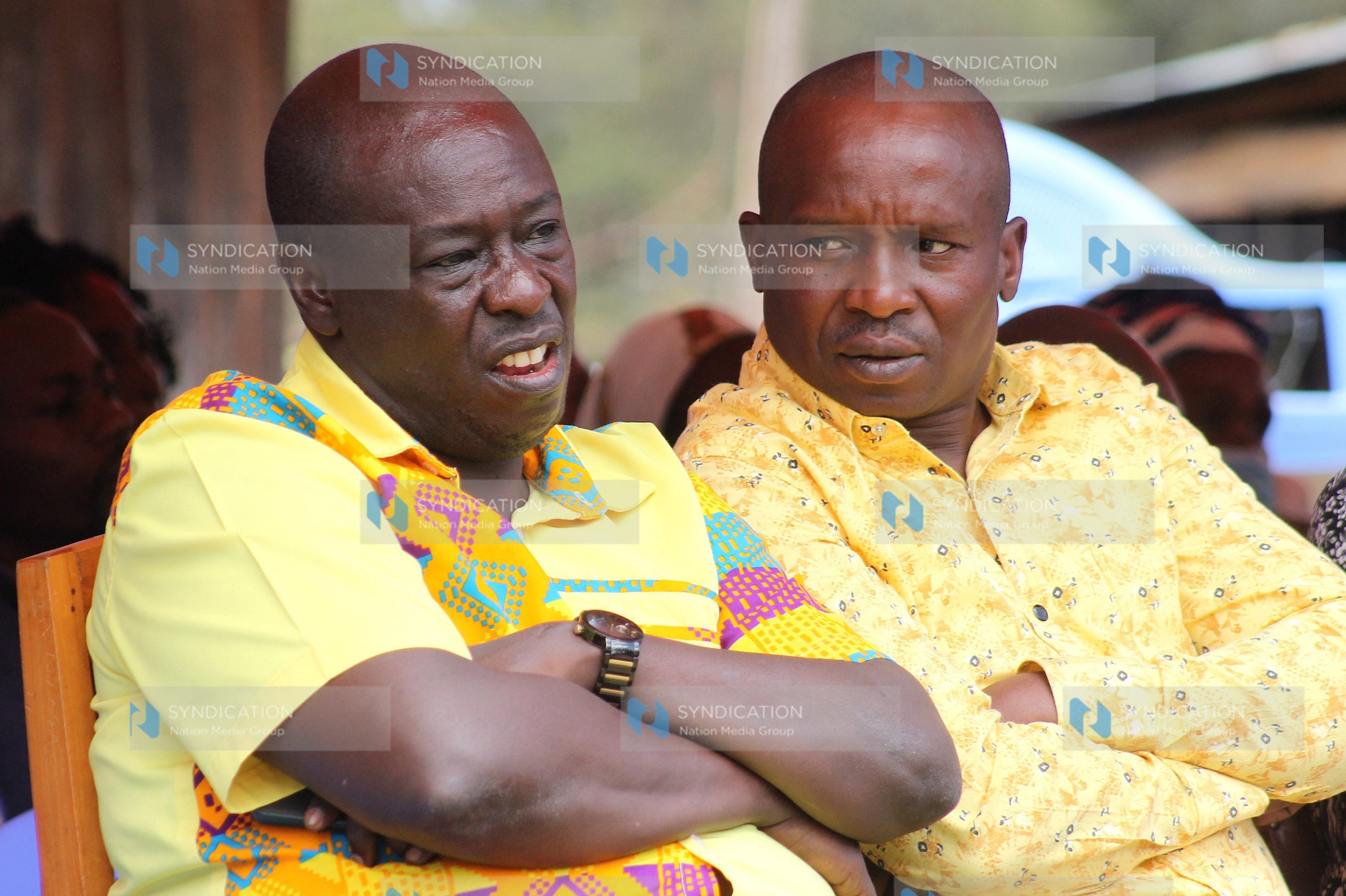 Mathira MP Rigathi Gachagua confers with Tharaka Nithi Senator Kithure Kindiki