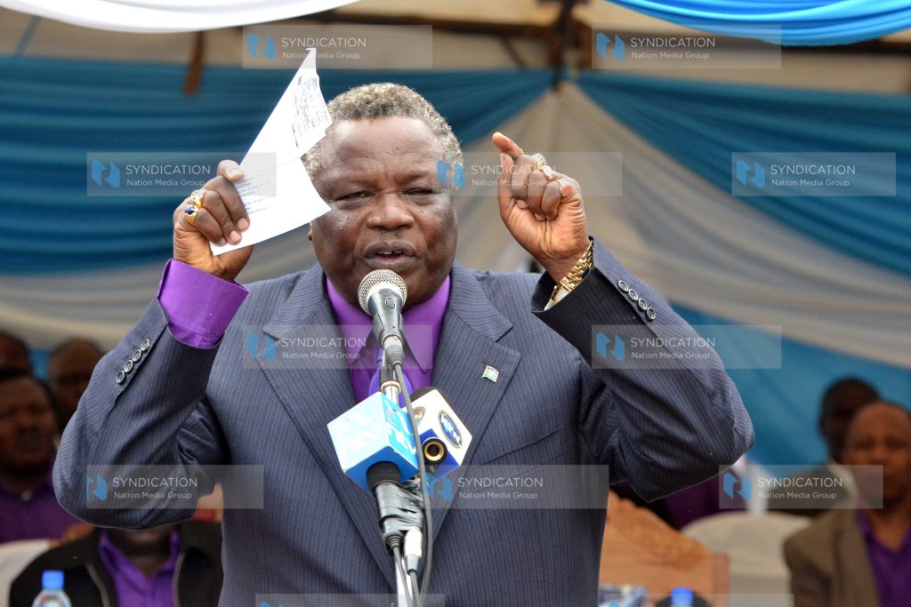 COTU Secretary General Francis Atwoli addresses Faithfuls