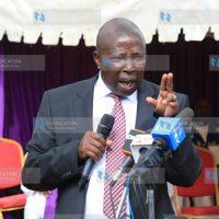 Nominated MP Maina Kamanda addresses mourners