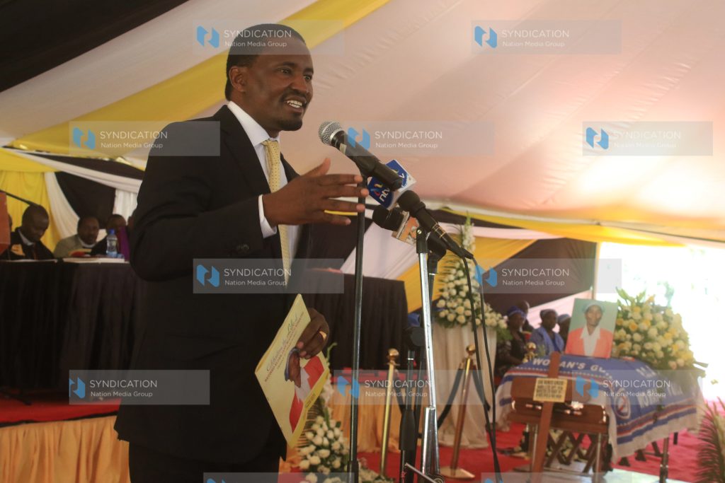 Devolution CS Mwangi Kiunjuri addresses mourners