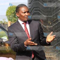 Devolution CS Mwangi Kiunjuri addresses journalists