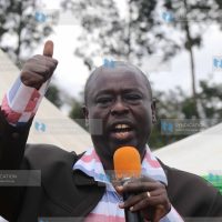 Mathira MP Rigathi Gachagua addresses students and their parents at Karatina stadium