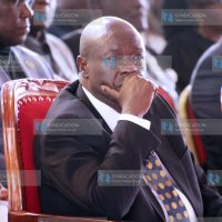 Deputy President Rigathi Gachagua follows proceedings