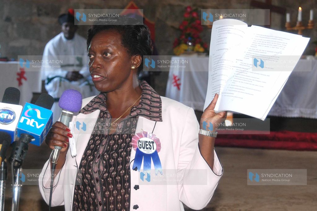 Martha Karua interprets some of the clauses in the draft constitution