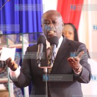 Deputy President Rigathi Gachagua addresses mourners