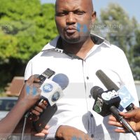 Jubilee government strategist Moses Kuria addresses a press conference