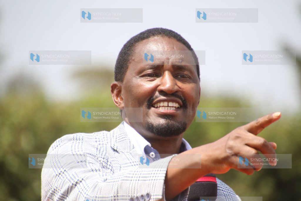 TSP leader Mwangi Kiunjuri addresses residents