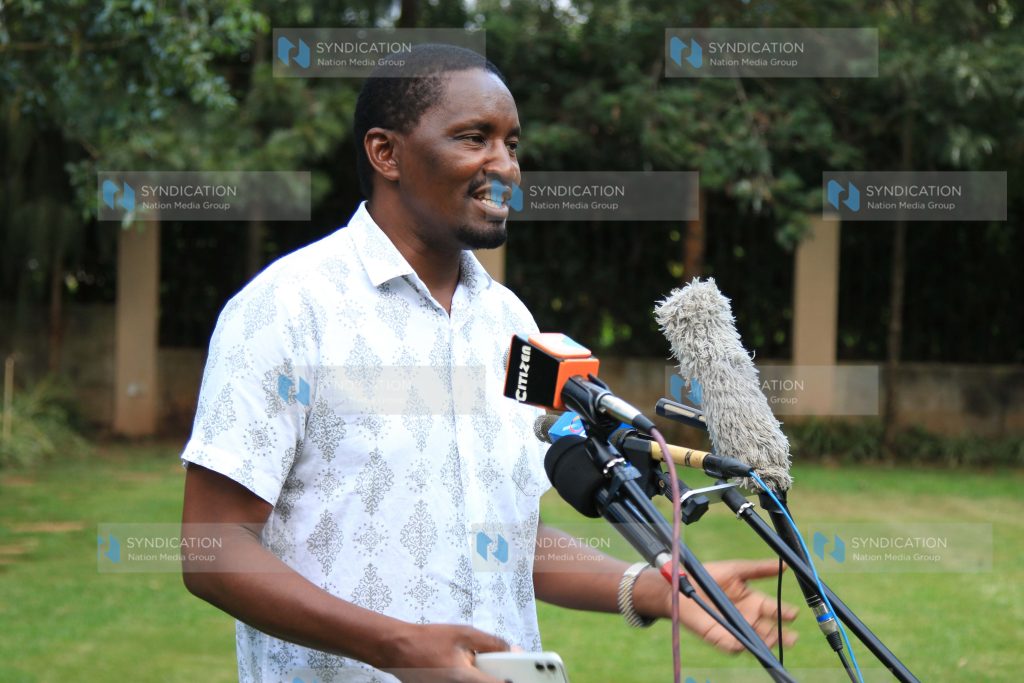 Mwangi Kiunjuri addresses journalists