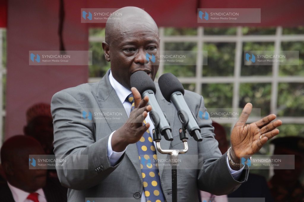 Deputy President Rigathi Gachagua addresses members