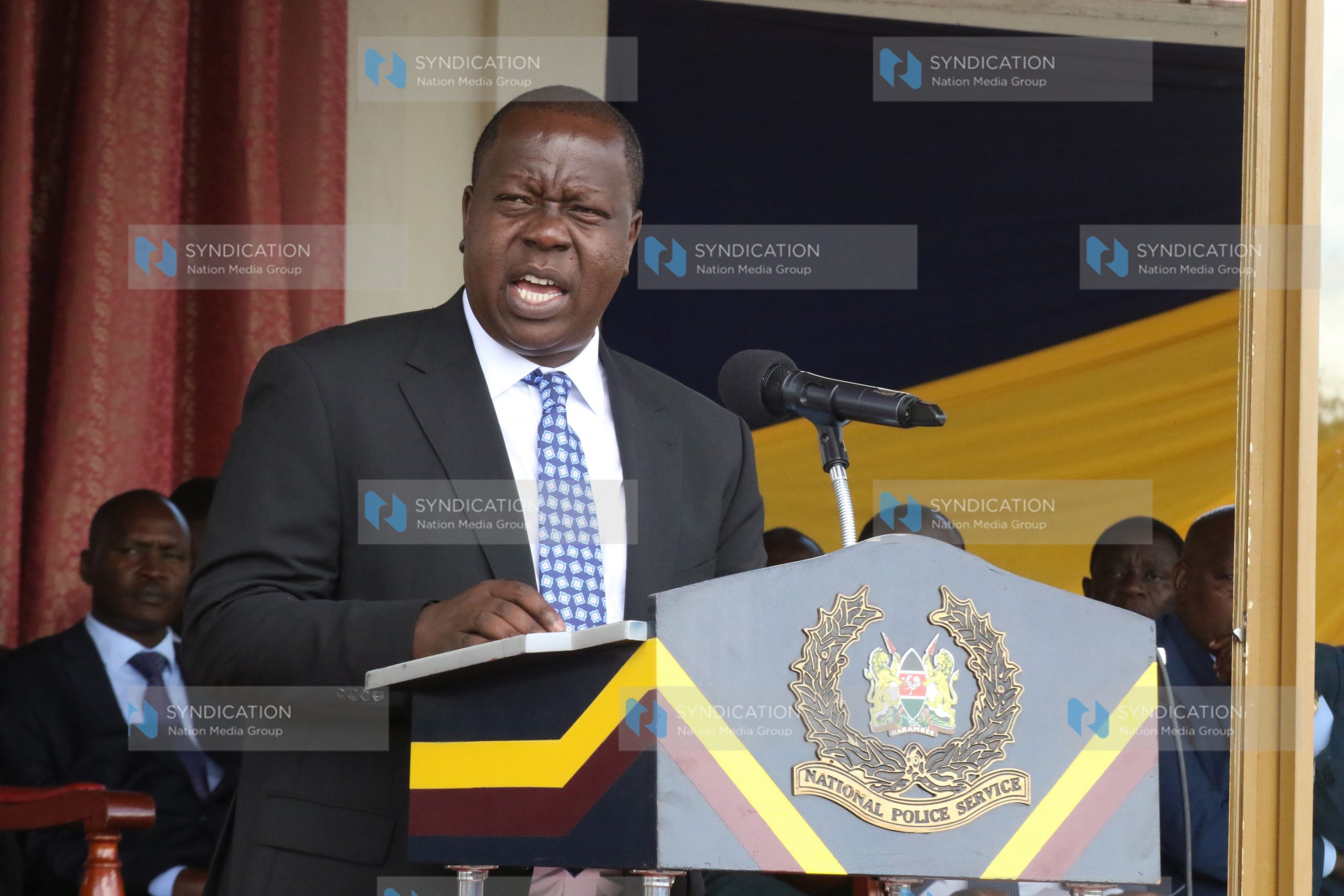 Fred Matiang’i reads President Uhuru Kenyatta’s speech