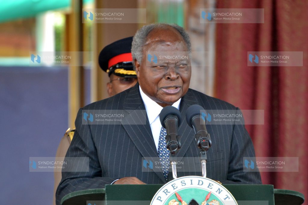 President Mwai Kibaki addresses wananchi