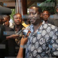 Prime Minister Raila Odinga speaks to journalists