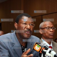 Ford-Kenya Chairman Moses Wetangula, with his deputy Joel Ruhu