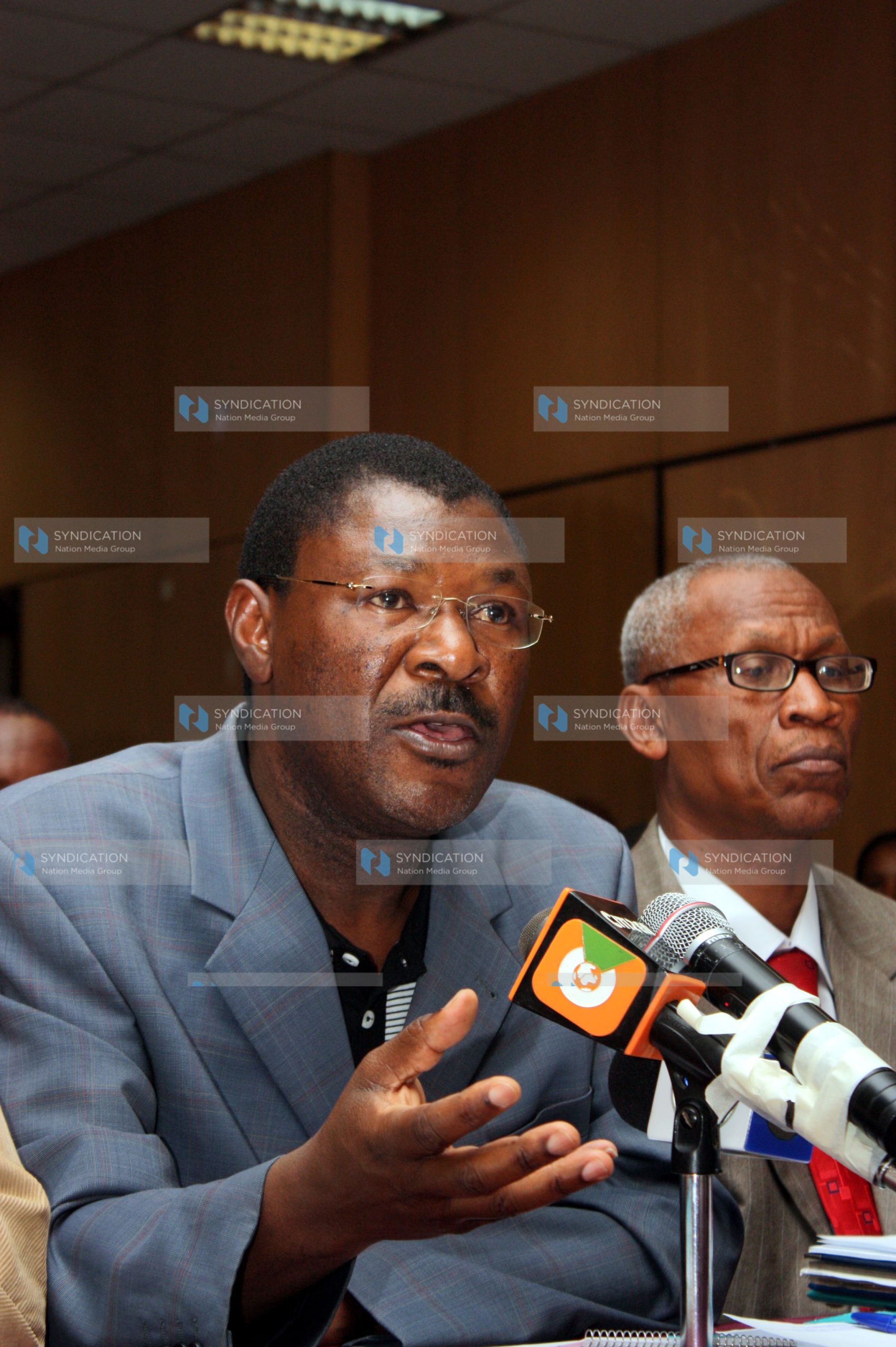 Ford-Kenya Chairman Moses Wetangula, with his deputy Joel Ruhu