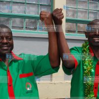 Wilson Sossion and Mudzo Nzili among other delegates during the KNUT 56th Annual Delegates Conference