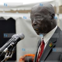 Former President Daniel Arap Moi addresses participants at the Nakuru Business Association career fair
