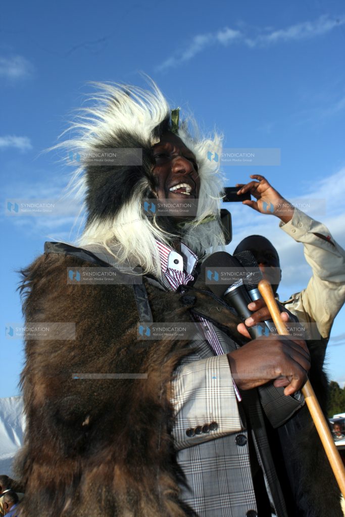Eldoret North MP William Ruto addressing a rally