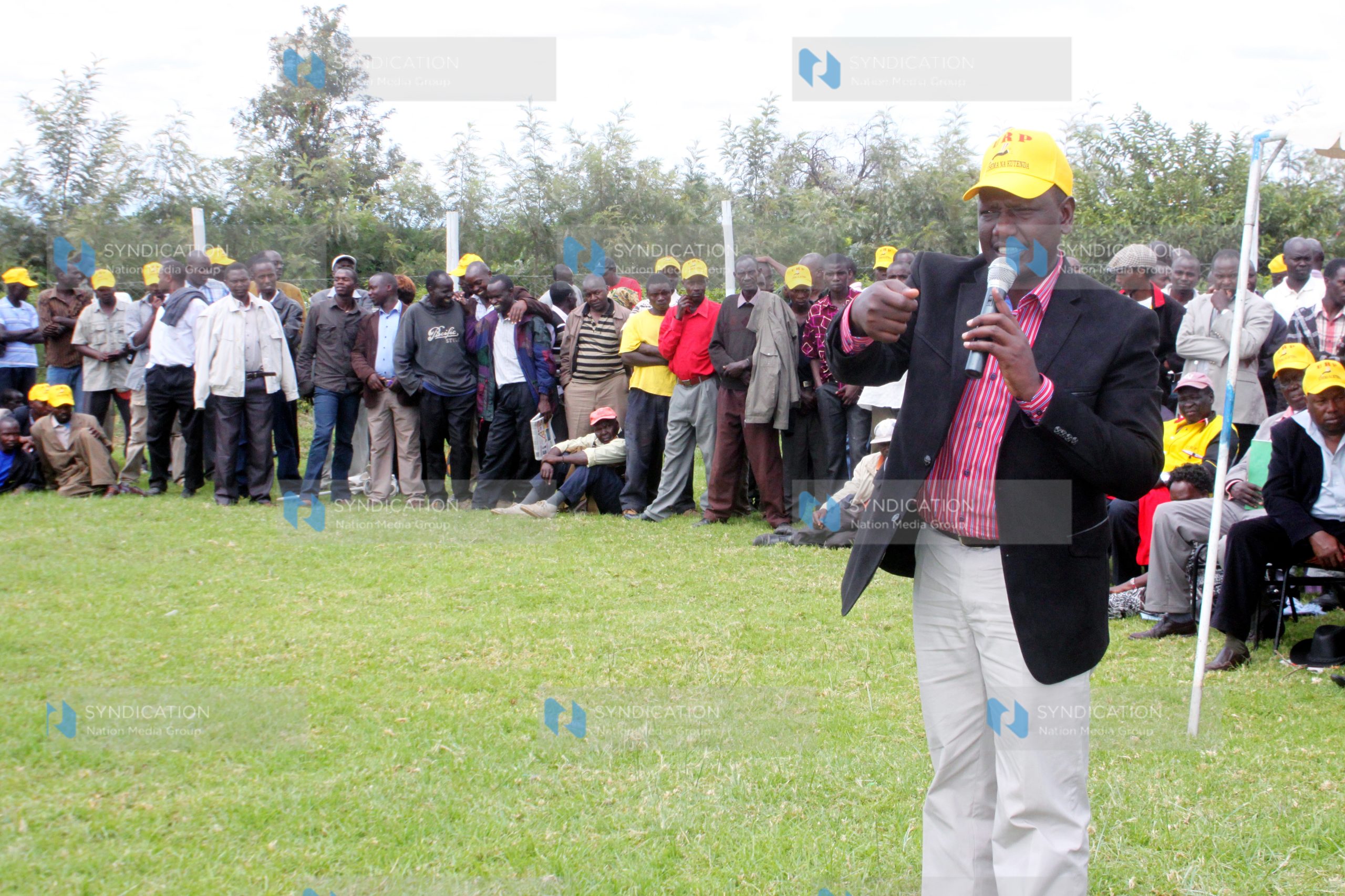 URP Presidential aspirant William Ruto addressing a section of local leaders