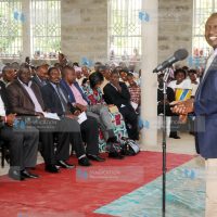 Deputy President William Ruto addressing faithful at a church service