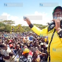 William Ruto addressing at URP rally