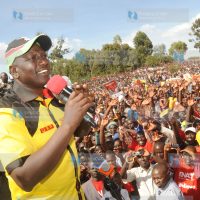 Jubilee Coalition running mate William Ruto addressing a rally