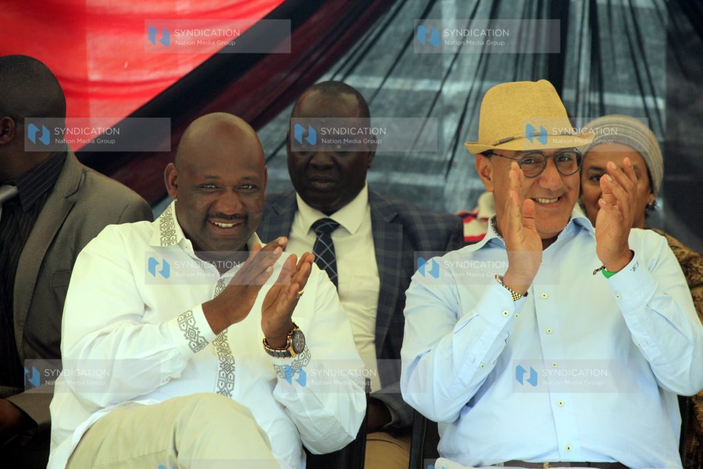 Tourism CS Najib Balala hosted by Narok governor Samuel Tunai